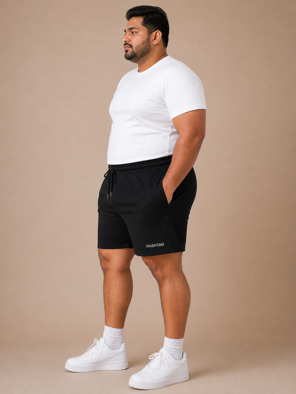 VE YRON Hashtag Edition™ Mens Plus Shorts — Phantom Black