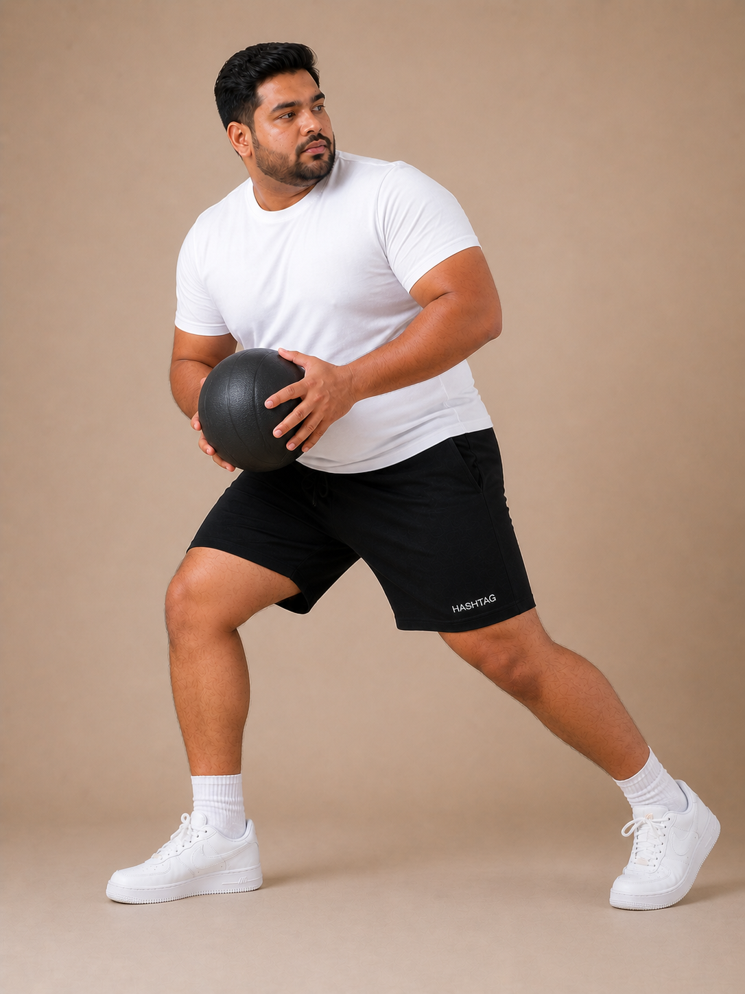 VE YRON Hashtag Edition™ Mens Plus Shorts — Phantom Black