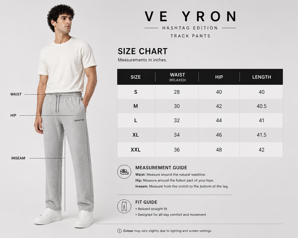 VE YRON Hashtag Edition™ Mens Track Pant — Graphite Storm